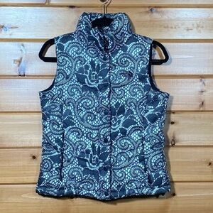 The North Face Lace Print Down Vest Small